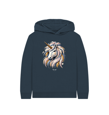 Navy Blue Printed Kids Hoodie