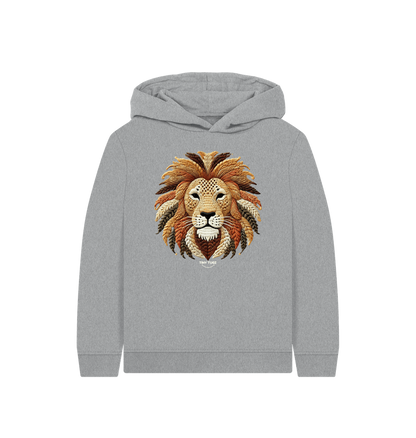 Athletic Grey Printed Kids Hoodie