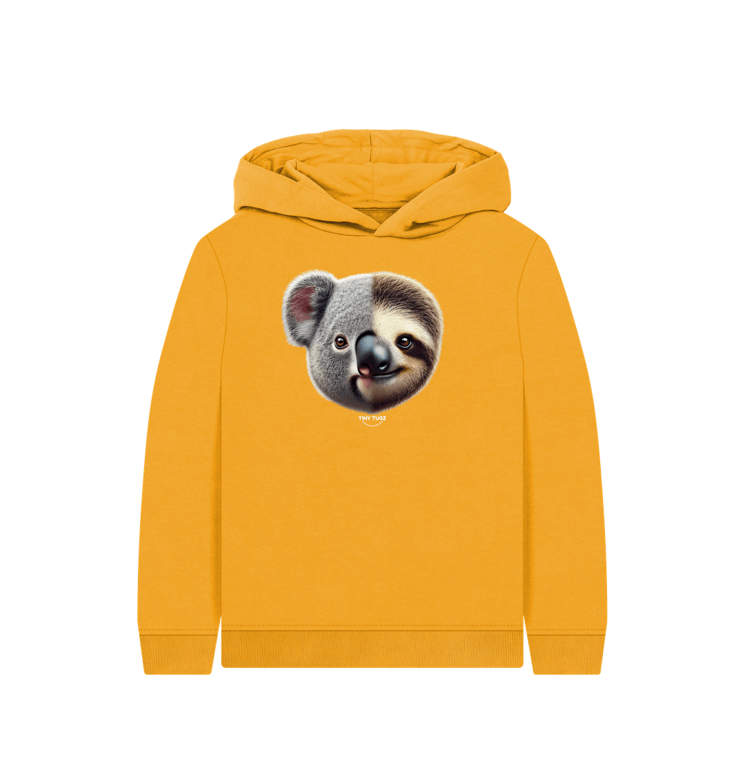 Mustard Printed Kids Hoodie