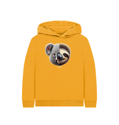 Mustard Printed Kids Hoodie
