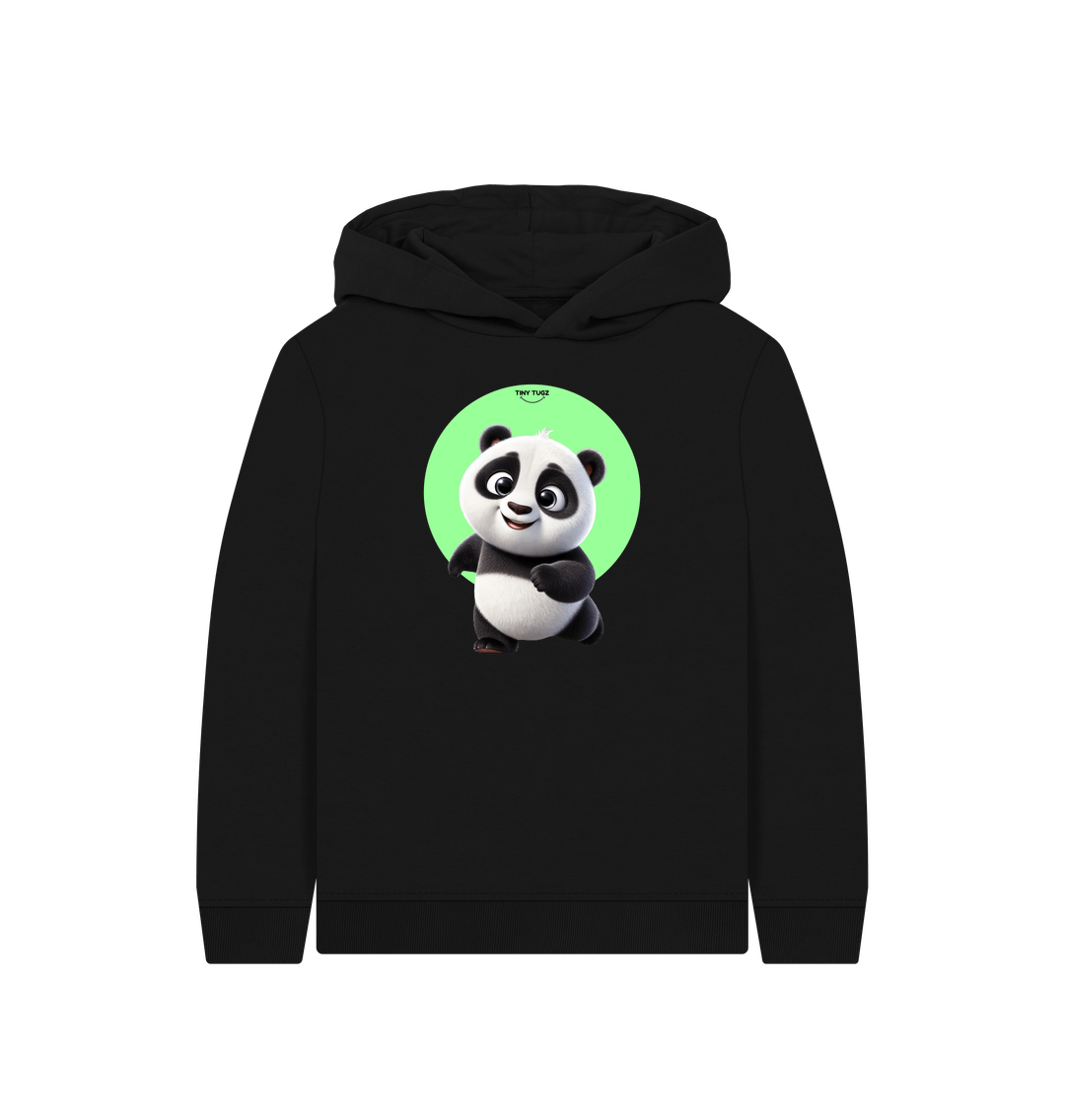 Black Printed Kids Hoodie