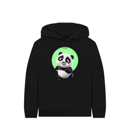 Black Printed Kids Hoodie