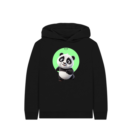 Black Printed Kids Hoodie