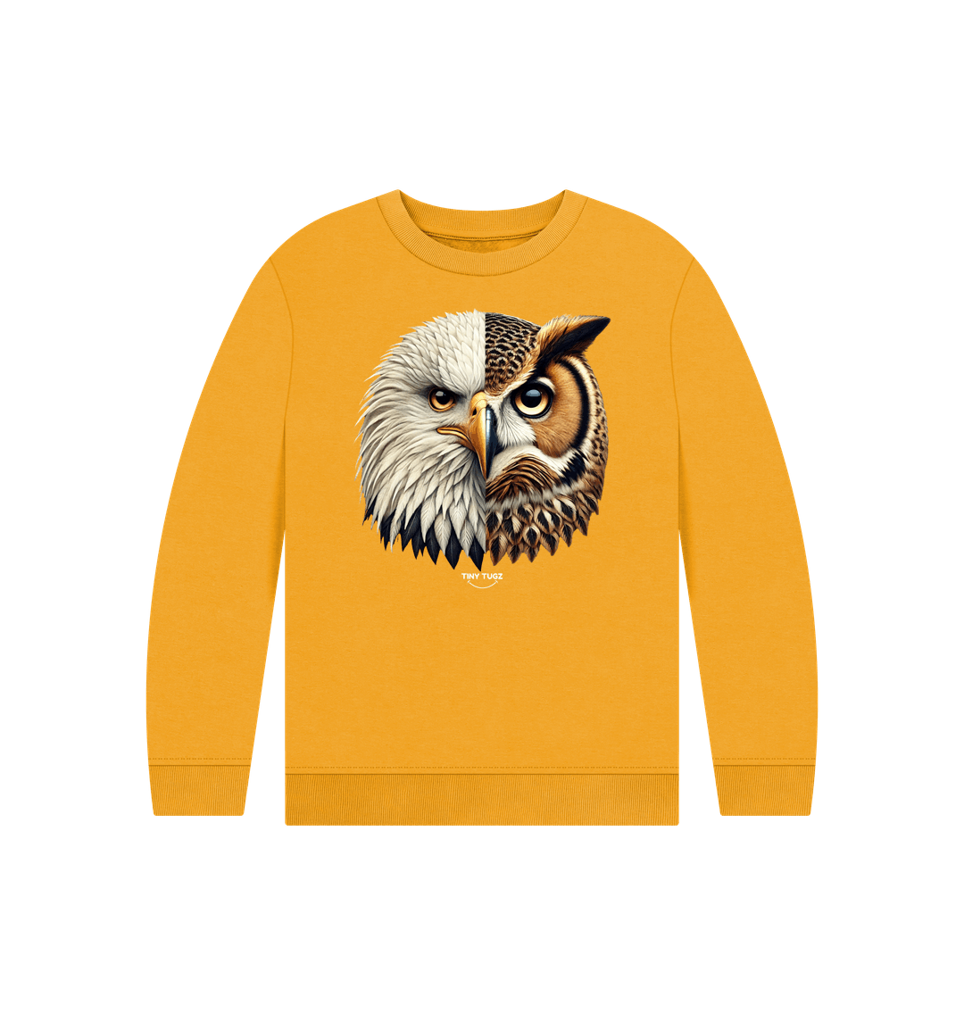 Mustard Printed Kids Jumper