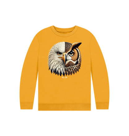 Mustard Printed Kids Jumper