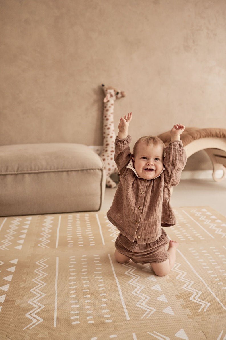EVA Foam Puzzle Playmat (Boho Sand) - Tiny Tugz™