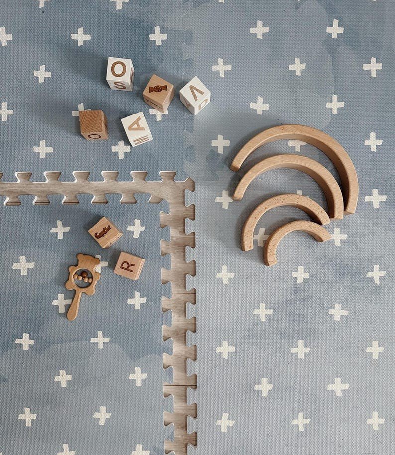 EVA Foam Puzzle Playmat (Cross Azure) - Tiny Tugz™