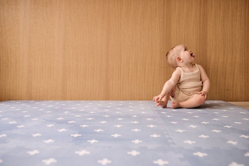 EVA Foam Puzzle Playmat (Cross Azure) - Tiny Tugz™