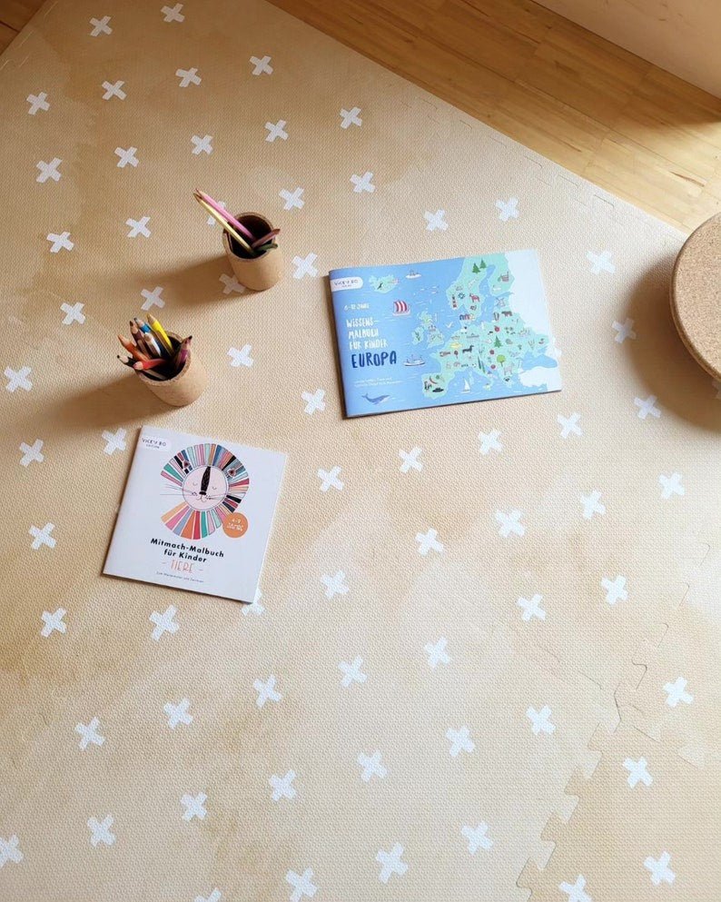 EVA Foam Puzzle Playmat (Cross Sand) - Tiny Tugz™