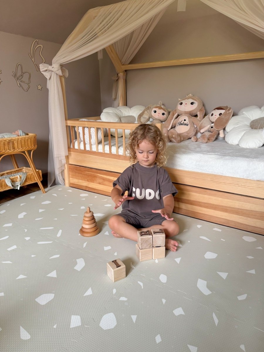 EVA Foam Puzzle Playmat (Terrazzo Dove) - Tiny Tugz™