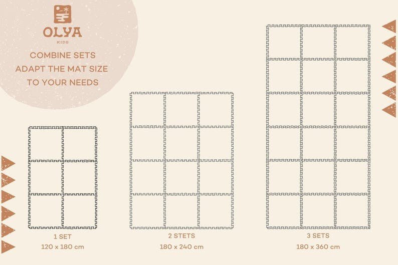 EVA Foam Puzzle Playmat (Vintage Beige) - Tiny Tugz™