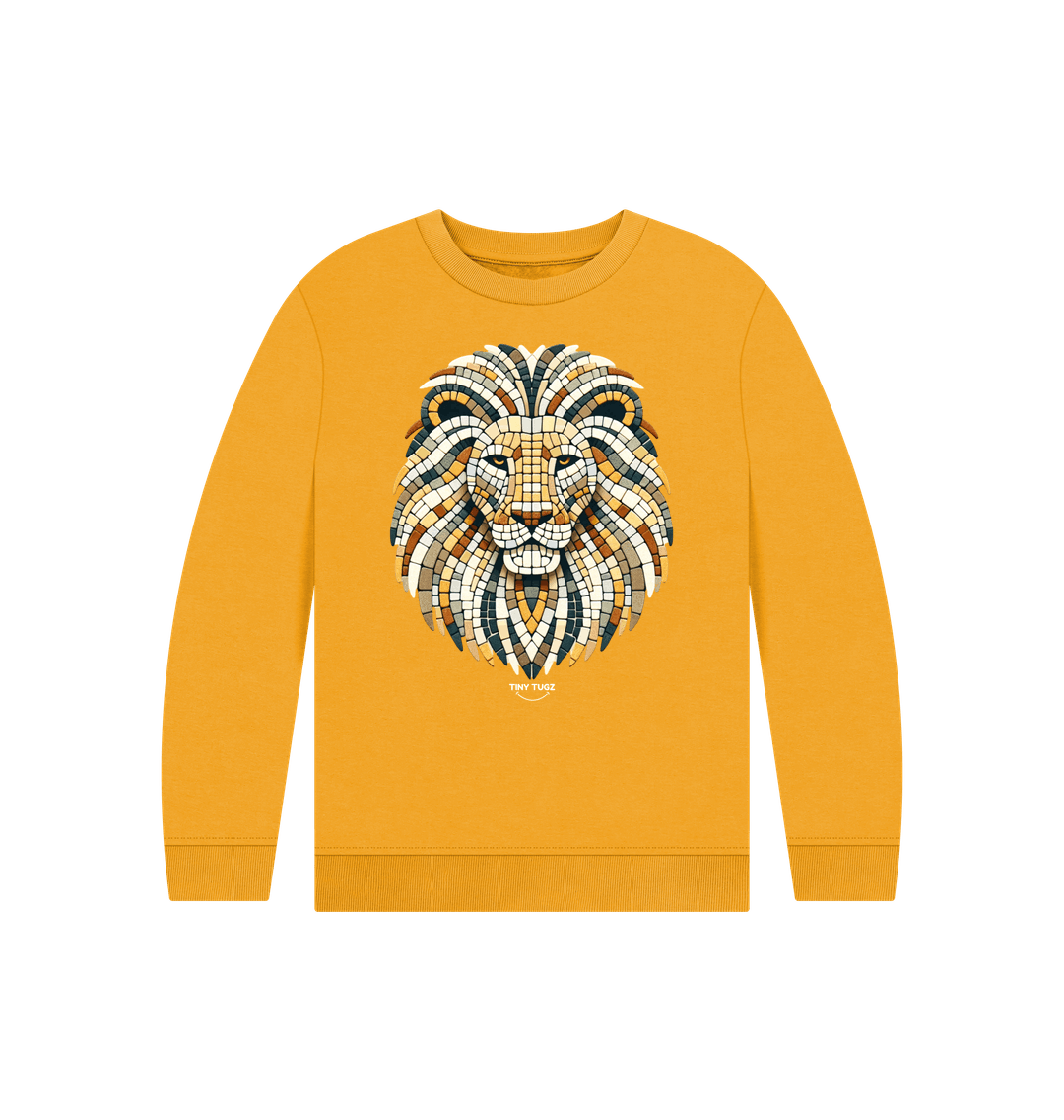Mustard Printed Kids Jumper