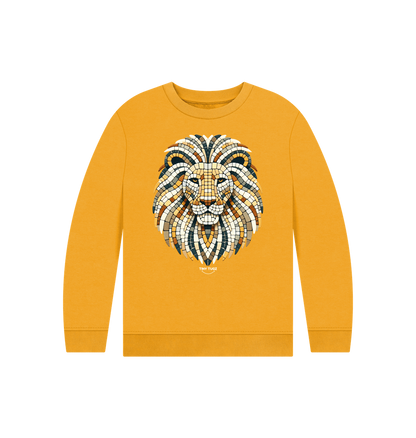 Mustard Printed Kids Jumper