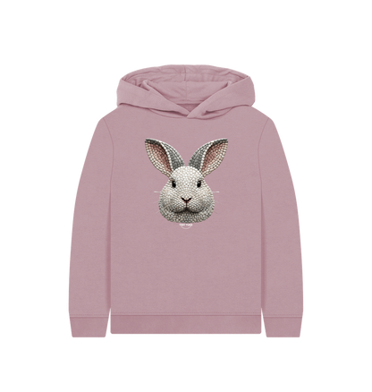 Mauve Printed Kids Hoodie