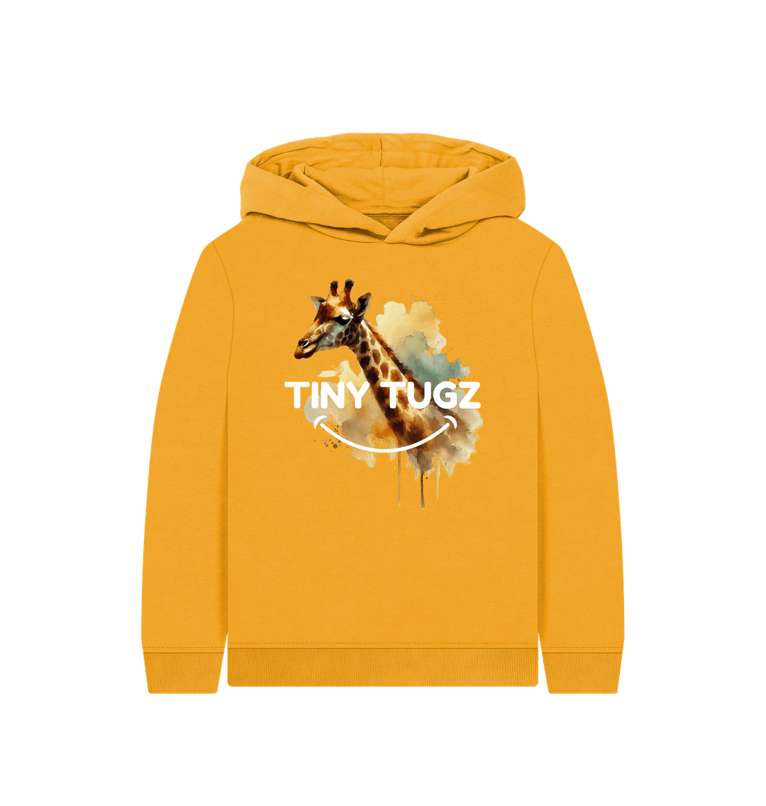 Mustard Printed Kids Hoodie