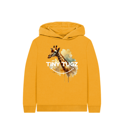 Mustard Printed Kids Hoodie
