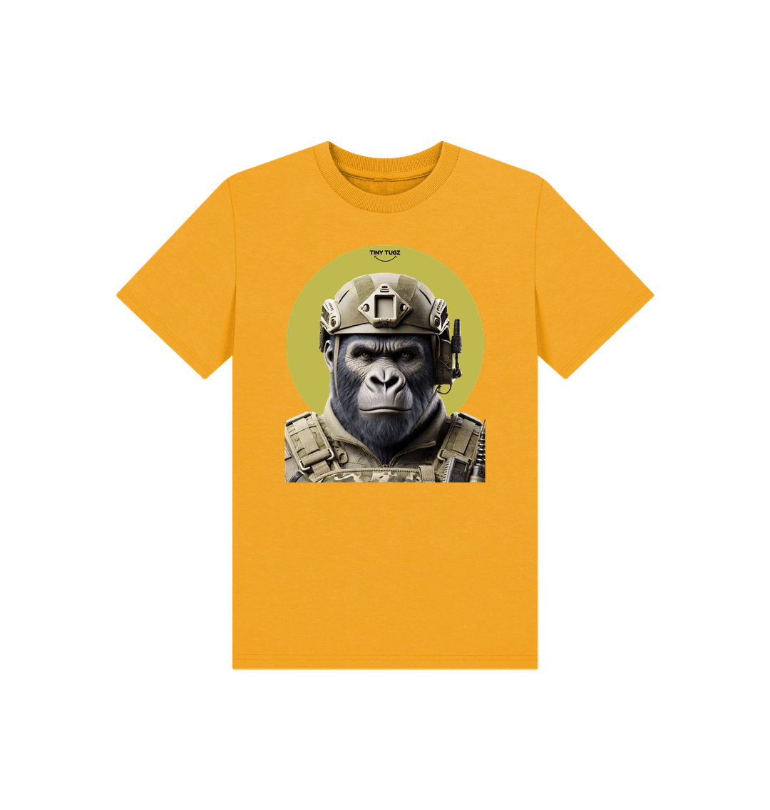 Mustard Printed Kids T-Shirt