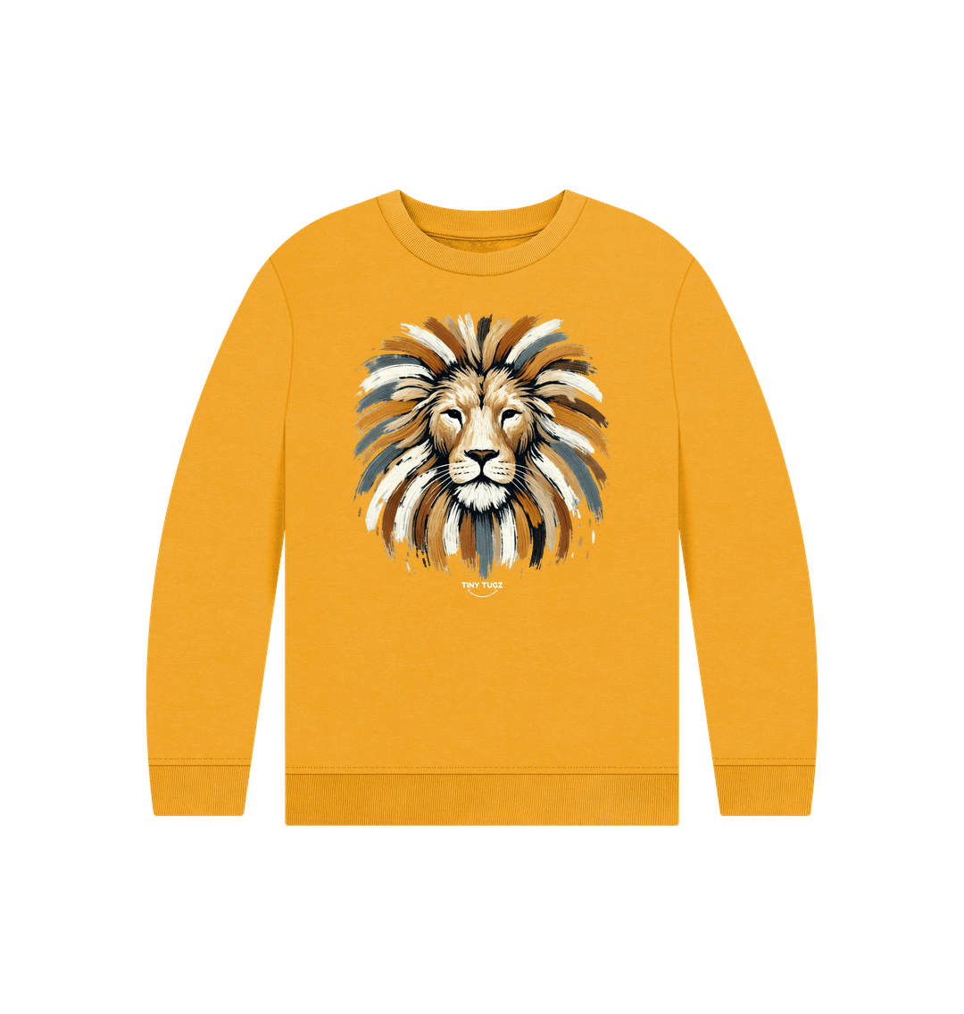 Mustard Printed Kids Jumper