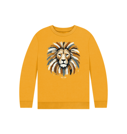 Mustard Printed Kids Jumper