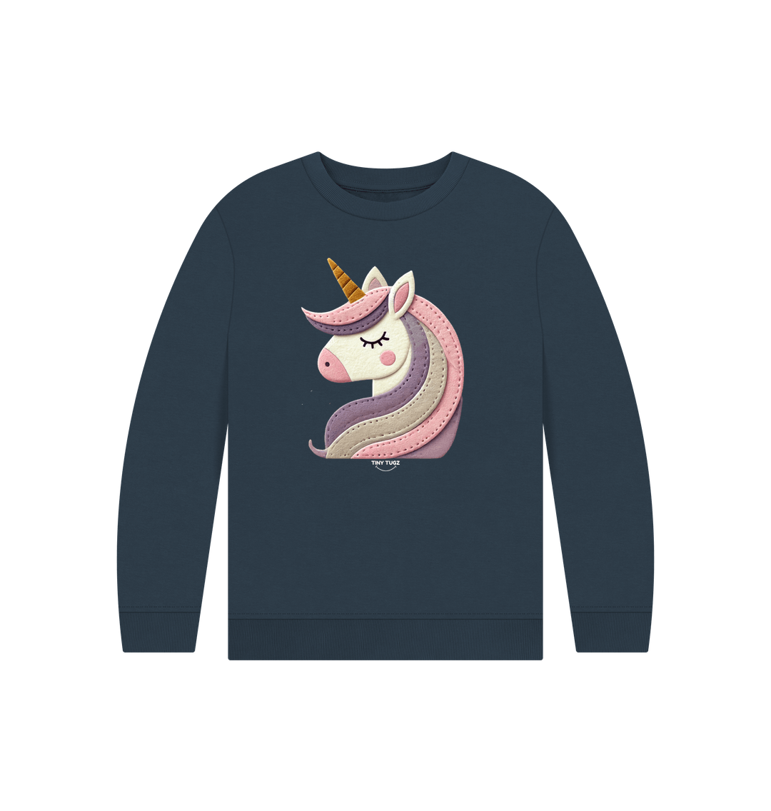 Navy Blue Printed Kids Jumper