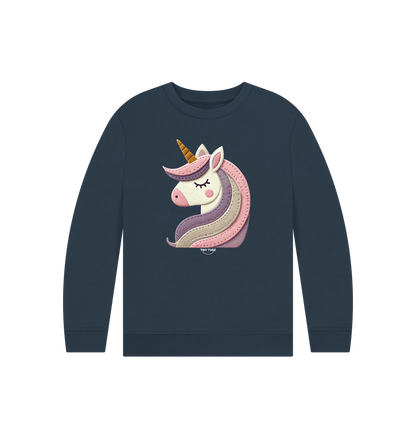 Navy Blue Printed Kids Jumper
