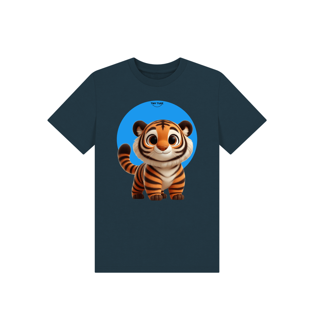Denim Blue Printed Kids T-Shirt