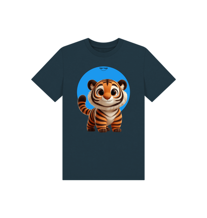 Denim Blue Printed Kids T-Shirt