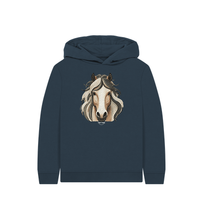 Navy Blue Printed Kids Hoodie