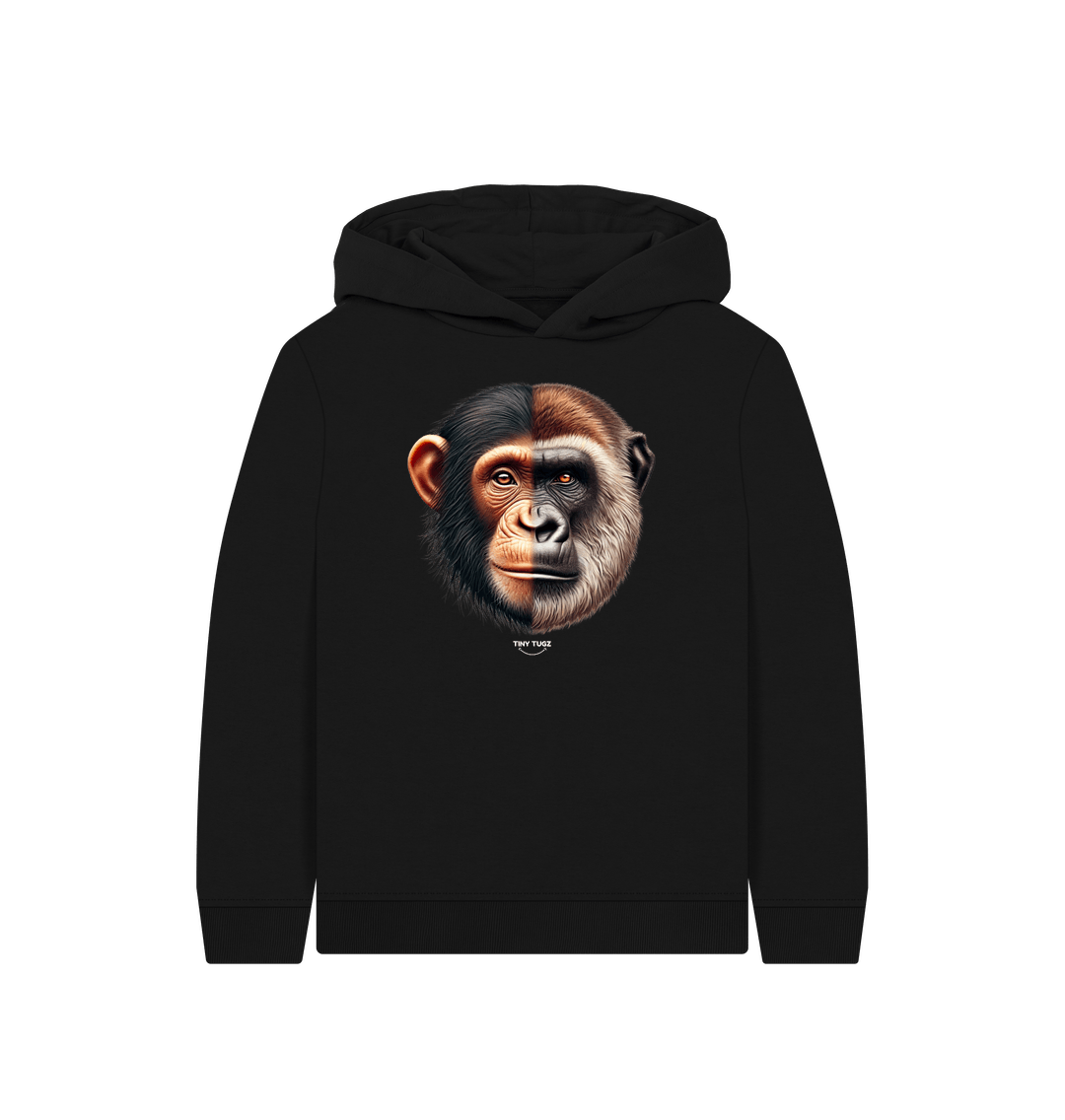 Black Printed Kids Hoodie