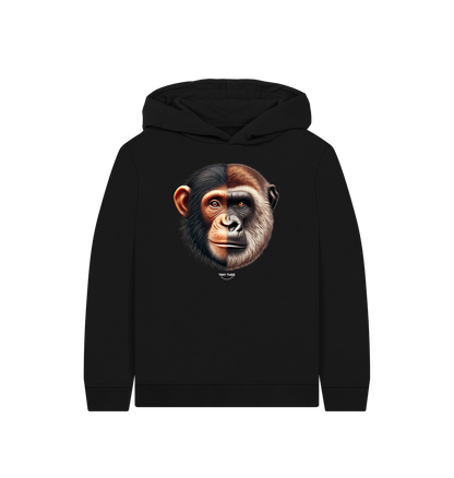 Black Printed Kids Hoodie