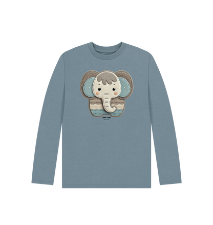 Stone Blue Printed Kids T-Shirt