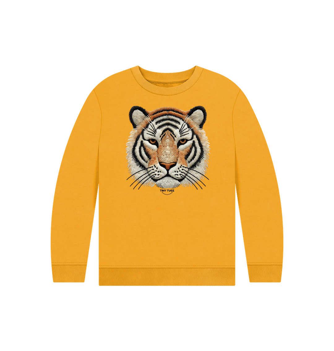 Mustard Printed Kids Jumper