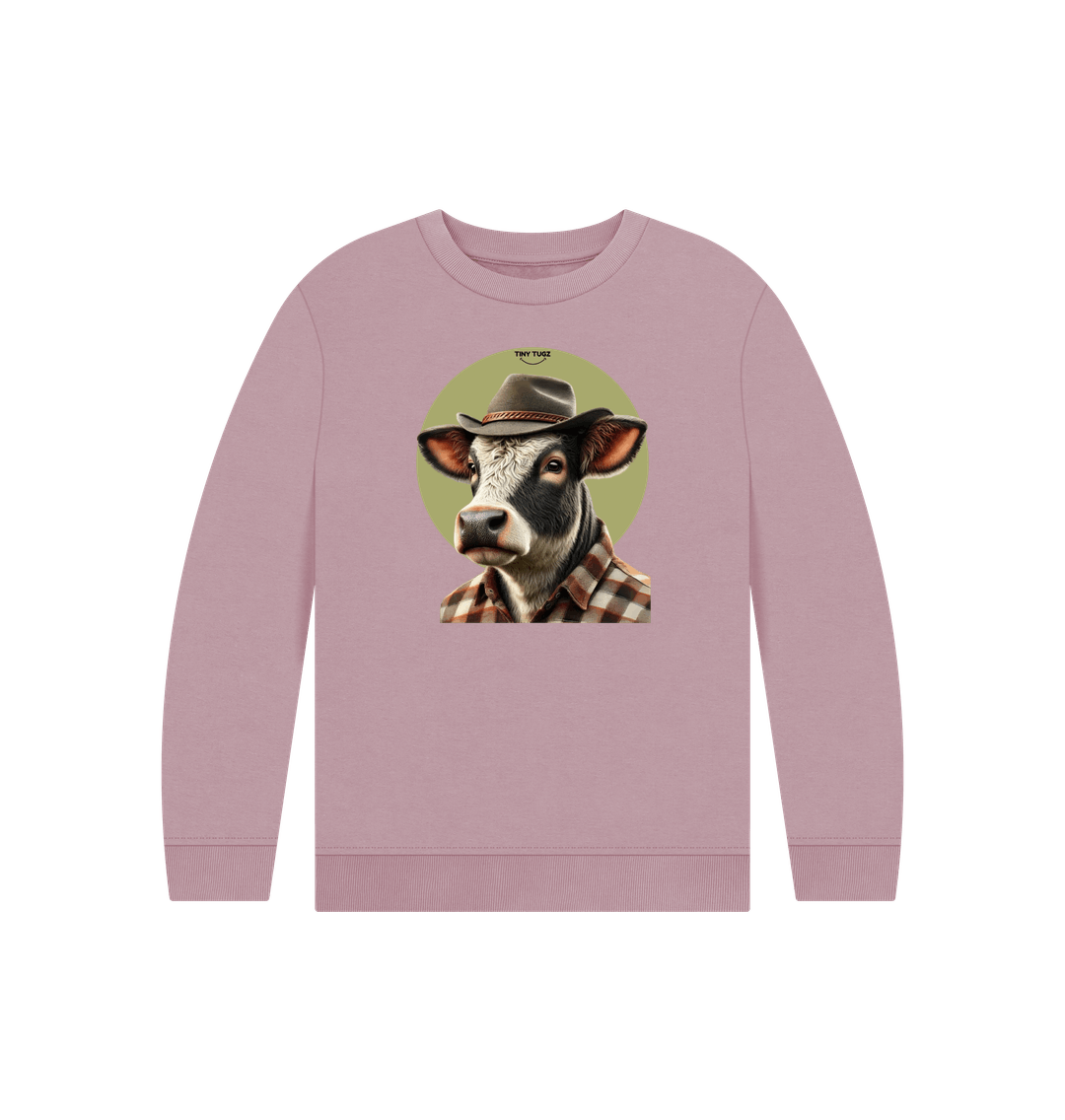 Mauve Printed Kids Jumper