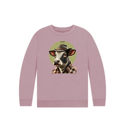 Mauve Printed Kids Jumper