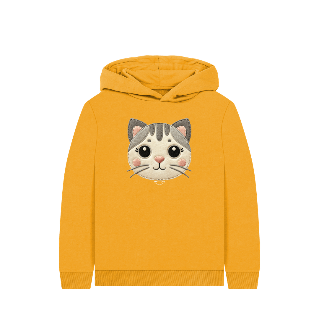 Mustard Printed Kids Hoodie