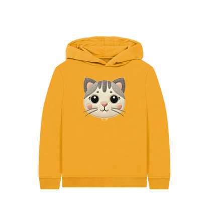 Mustard Printed Kids Hoodie