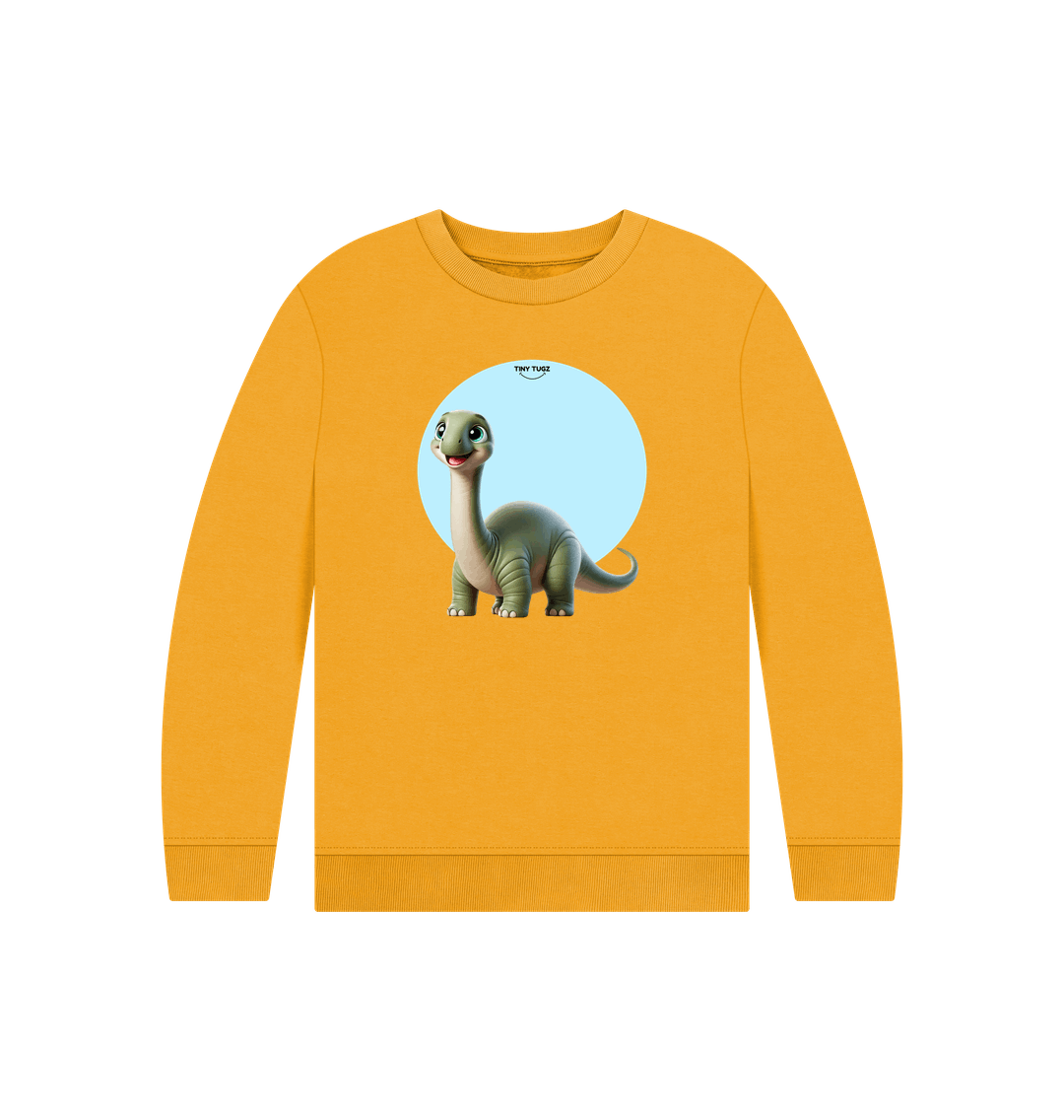 Mustard Printed Kids Jumper