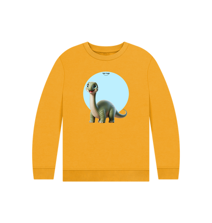 Mustard Printed Kids Jumper