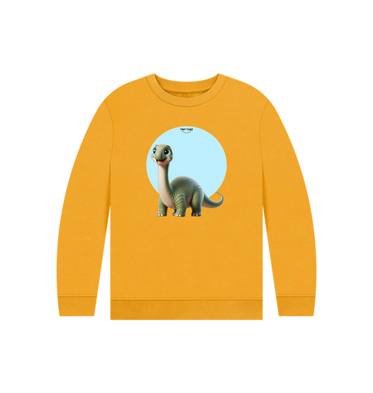 Mustard Printed Kids Jumper