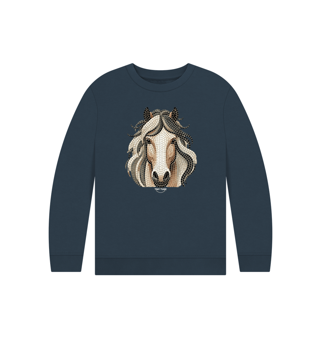 Navy Blue Printed Kids Jumper