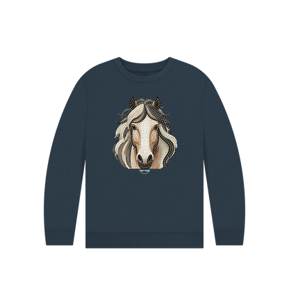 Navy Blue Printed Kids Jumper