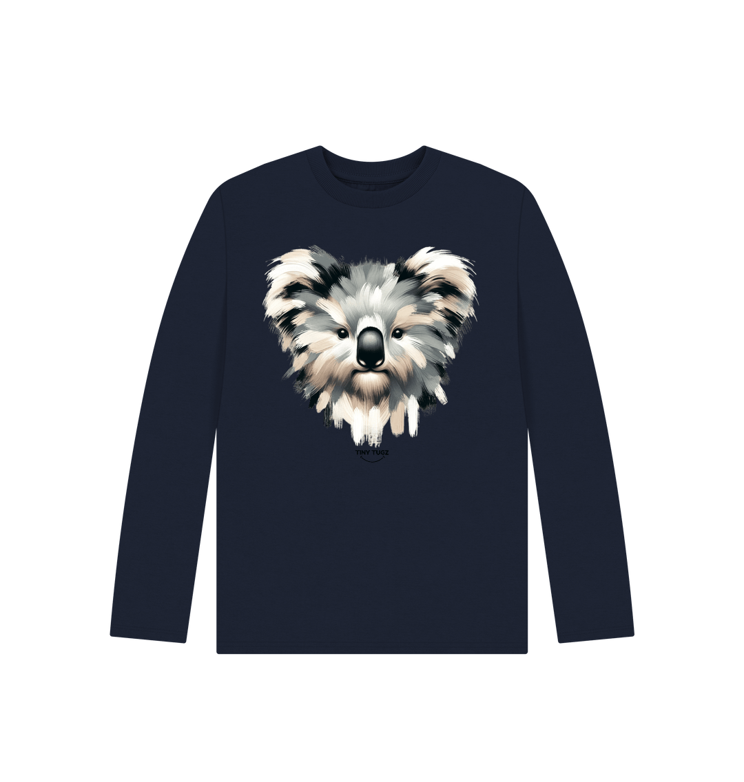 Navy Blue Printed Kids T-Shirt