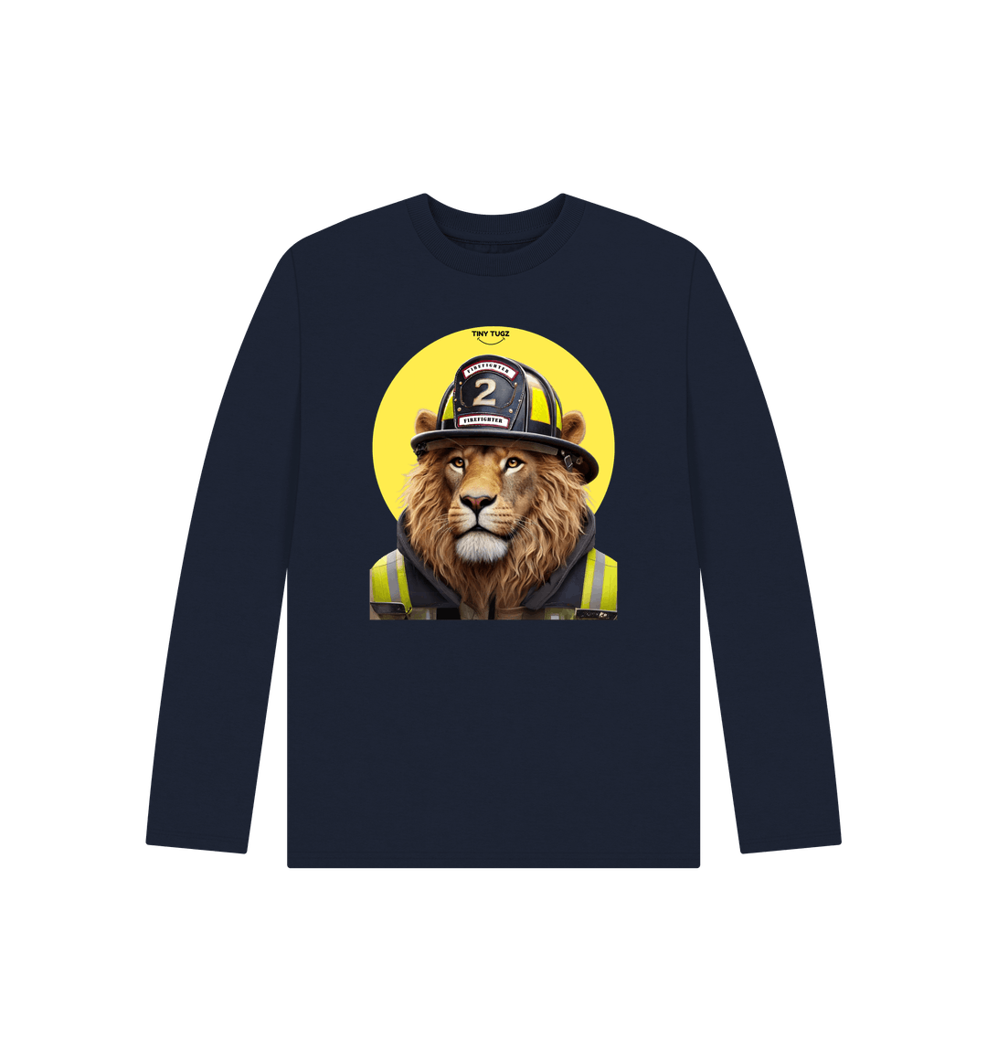 Navy Blue Printed Kids T-Shirt