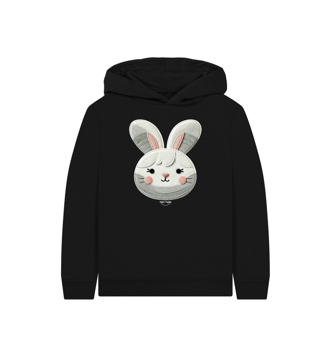 Black Printed Kids Hoodie