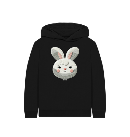Black Printed Kids Hoodie