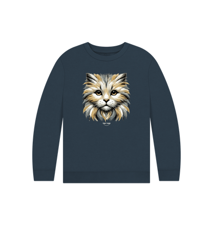 Navy Blue Printed Kids Jumper