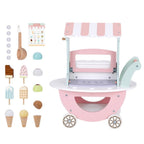 Wooden Ice Cream Shop With Cart