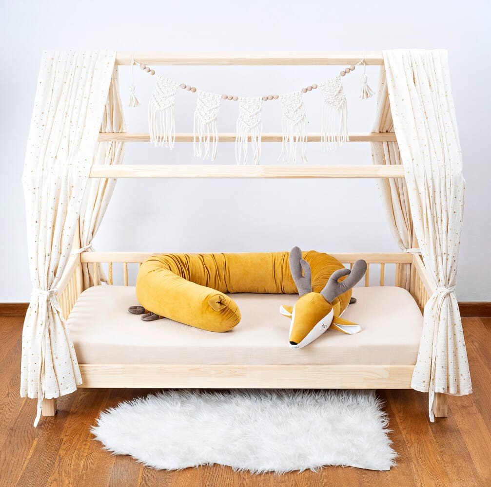Fawn Cuddle Pillow & Bed Wall Bumper - Velvet, 210 cm - Tiny Tugz™