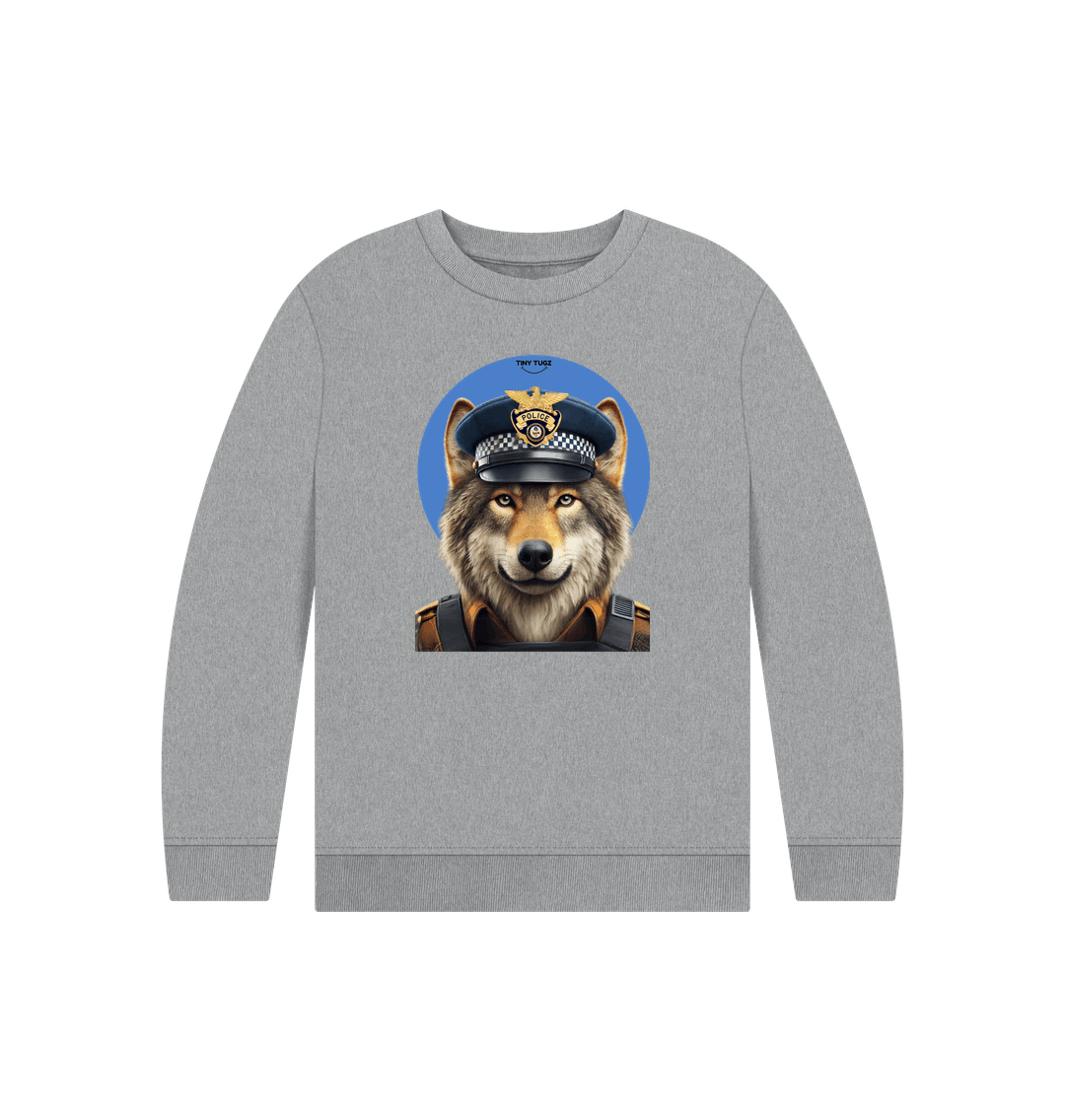 Athletic Grey Printed Kids Jumper
