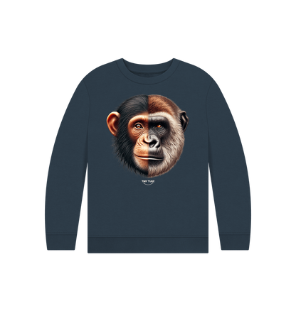 Navy Blue Printed Kids Jumper